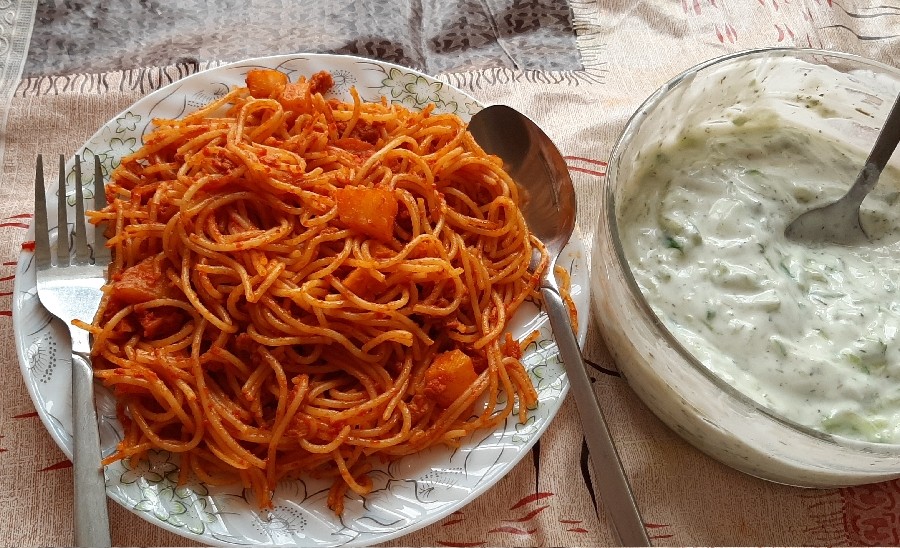 ماکارانی با ماست